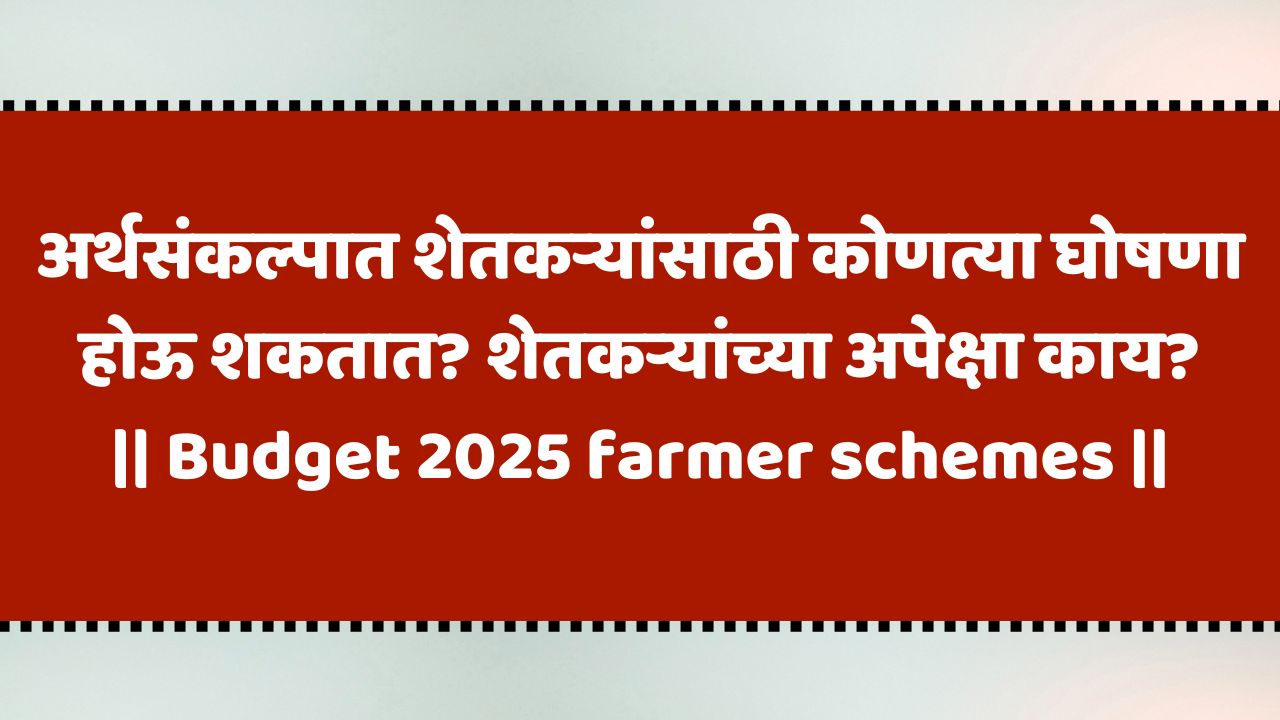 Budget 2025 farmer schemes